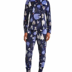 Disney Women's Eeyore Plush Velour 2-Piece Sleepwear Pajama Set